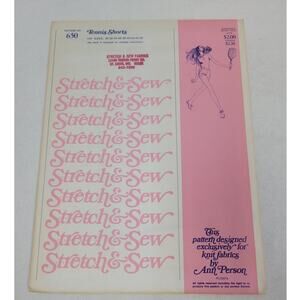 Vintage 1974 Stretch & Sew 650 Tennis Shorts Knit Fabric Uncut Sewing Pattern